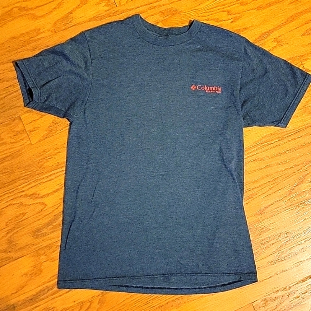 Columbia PFG Tshirt Dark Gray USA Fishing Logo